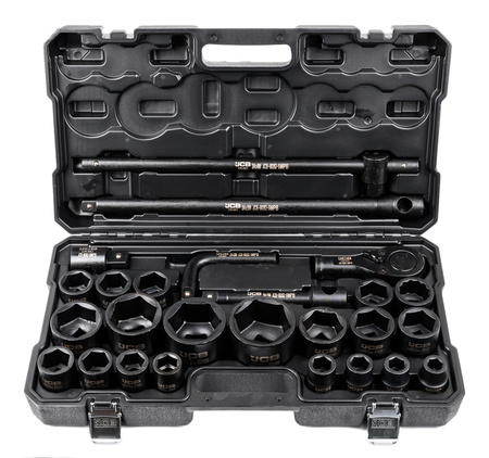 Zestaw klucze nasadowe udarowe 3/4" + 1" 26el. JCB