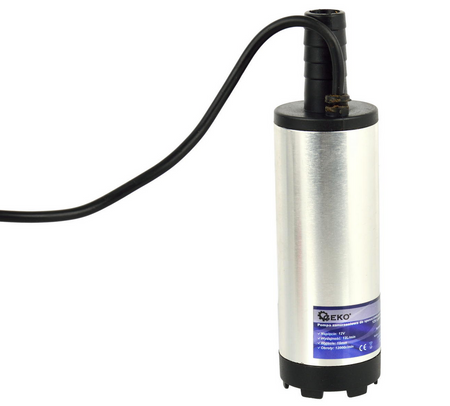 Pompka do spuszczania paliwa ropy oleju płynów - przewód 3m CPN 12V 37 mm GEKO