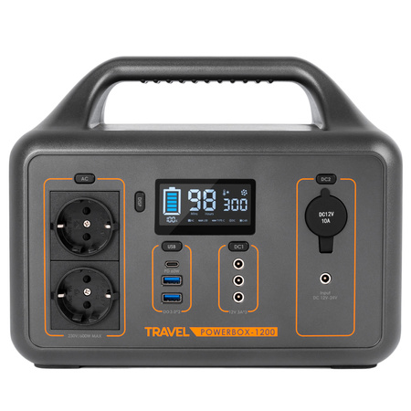 Przenośna stacja zasilania travel POWERBOX OPTI 1200W 230Wh 20,8Ah VOLT POLSKA