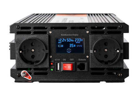 Przetwornica prądu napięcia IPS 12v 230v MAXX 2000/4000W LCD PILOT 4SUN