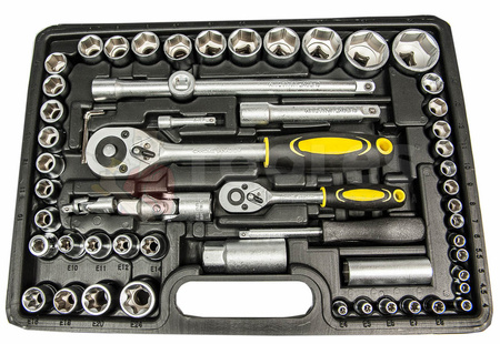 Zestaw Klucze Nasadowe 108el + Bity Torx 40el + Płasko-oczkowe 12el