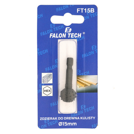 Zdzierak kulisty frez tarnik do drewna 15mm FALON-TECH