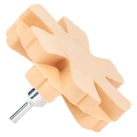 Krążek gumowy do usuwania kleju naklejek felg adapter na wiertarkę karbowana FALON-TECH