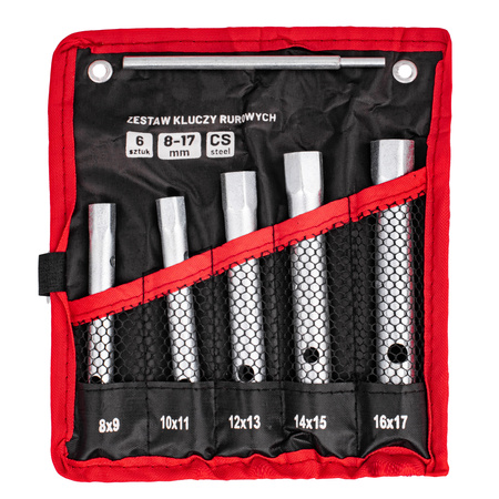 Klucze rurowe 8-17 mm zestaw kluczy 6 el. +płachta AW NARZĘDZIA