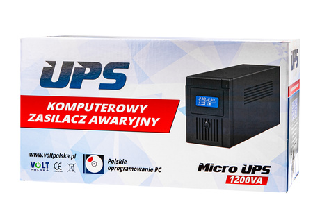 Zasilacz Awaryjny UPS Micro 1200 (1200VA/720W/2x7Ah) LCD VOLT POLSKA