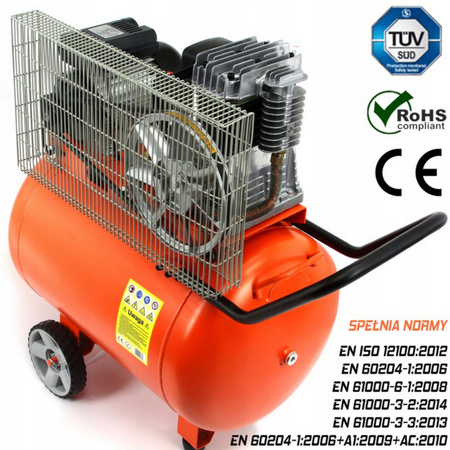 Kompresor olejowy 2-tłokowy ze zbiornikiem o pojemności 115l BJC