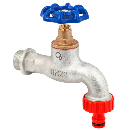 Zawór kran czerpalny grzybkowy żeliwny ocynkowany z szybkozłączką 3/4" DN20 DIAMOND