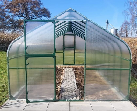 Szklarnia ogrodowa poliwęglan premium plus 300x400 12m2 kolor zielony PTF