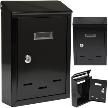 Skrzynka na listy pocztowa euroskrzynka 285x200x60 mm czarna VOREL YATO