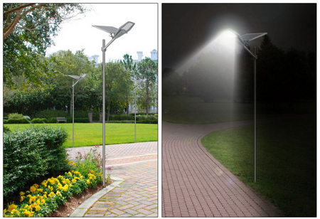 Lampa solarna uliczna LED 480W panel 50W czujnik VOLT POLSKA