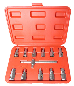 Zestaw kluczy do korków olejowych 3/8" 12 sztuk SILVER