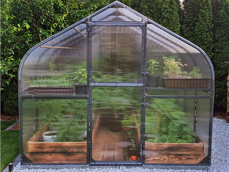 Szklarnia ogrodowa poliwęglan premium plus 250x200 5m2 kolor antracyt PTF