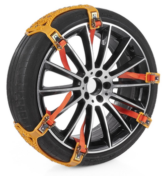 Łańcuchy śniegowe na koła zimowe nakładki antypoślizgowe szybki montaż GEKO