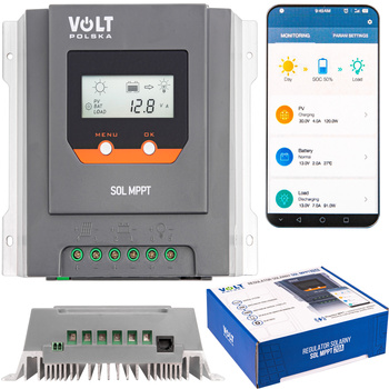 Regulator napięcia ładowania paneli fotowoltaicznych MPPT 12/24V 20A LCD VOLT POLSKA