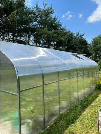 Szklarnia ogrodowa poliwęglan premium plus 250x600 15m2 kolor biały PTF