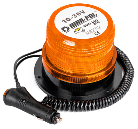 Lampa LED światło ostrzegawcze kogut magnes do samochodu lawety 10-30V 20W MAR-POL