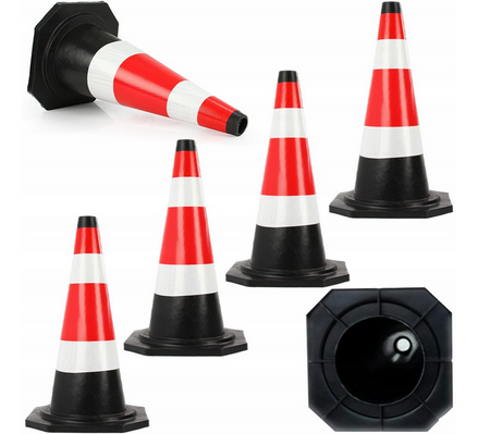 Zestaw pachołek drogowy słupek ostrzegawczy odblaskowy 60cm 4szt. MAR-POL