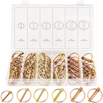 Przetyczka sprężynowa zatyczka zawleczka z kółkiem do maszyn rolniczych 50szt FALON-TECH