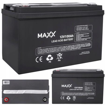 Akumulator bezobsługowy lead acid vrla do zasilacz awaryjny ups 12V 100Ah MAXX