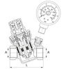 Zawór redukcyjny ciśnienia wody 3/4" z ciśnieniomierzem ART.301-20 DIAMOND