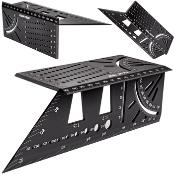 Kątownik japoński aluminiowy stolarski 3D przymiar miara miarka linijka FALON-TECH