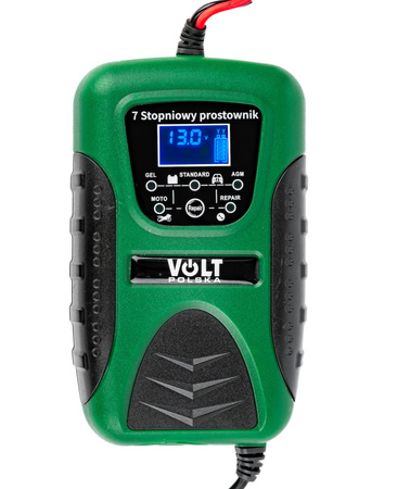 Prostownik automatyczny do akumulatora LCD 12V 8A VOLT POLSKA