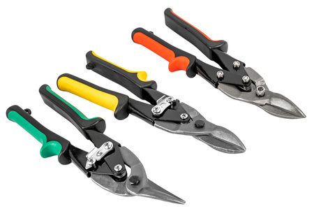 Zestaw nożyc do cięcia blachy ręczne proste lewe prawe 250mm 3el FALON-TECH