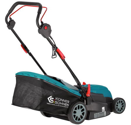 Kosiarka elektryczna do trawy z koszem mocna 1400w 40L 3250 obr/min KS 38LM Könner & Söhnen