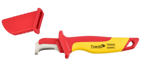 Nóż do usuwania ściągania ściągacz izolacji kabli przewodów VDE 180mm Tvardy GEKO