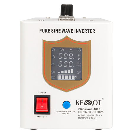 Przetwornica prostownik zasilanie awaryjne PROSINUS-1000 12V (1000/700W) KEMOT