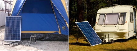 Zestaw solarny fotowoltaiczny 100W 12V (Panel solarny 100W, Regulator napięcia 10A) VOLT POLSKA