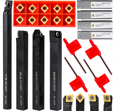 Zestaw noży tokarskich składanych nóż tokarski płytki 12 x 12 mm 18 szt. FALON-TECH
