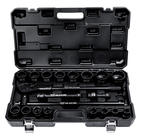 Klucze nasadowe nasadki udarowe grzechotka zestaw 3/4" 21el 17-50 mm 15-k JCB