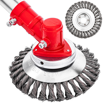 Szczotka druciana tarczowa skręcana do usuwania zarośli 200mm