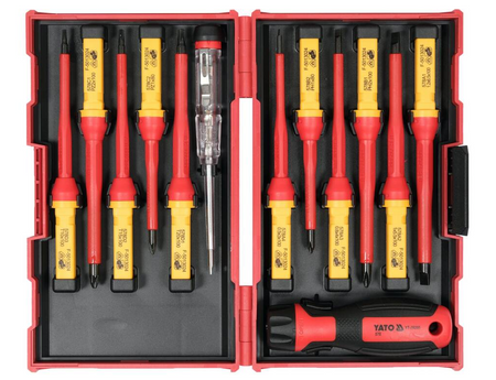 Zestaw wkrętaków izolowanych VDE 13el próbnik YT-28295 YATO