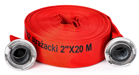 Wąż strażacki parciany do wody szamba szybkozłączka pompy wodnej 2" 52mm 20m FALON-TECH