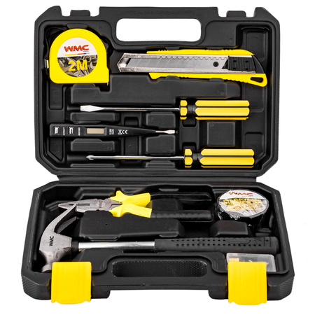 Zestaw narzędziowy klucze nasadowe wkrętaki młotek 55 el. WMC