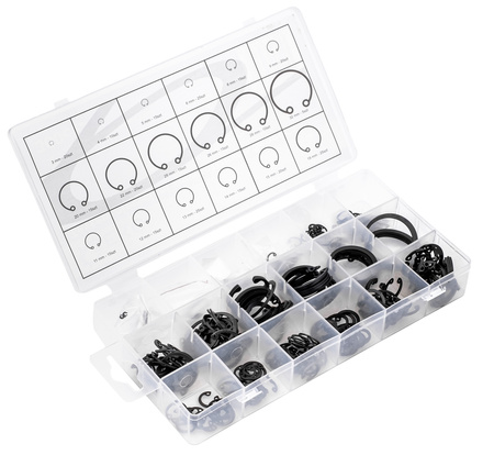 Zestaw pierścieni segera pierścienie wewnętrzne osadcze  300szt SILVER