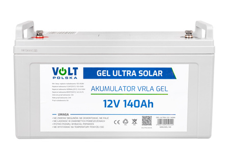 Akumulator żelowy głębokiego rozładowania 12V 140Ah GEL ULTRA SOLAR VOLT POLSKA
