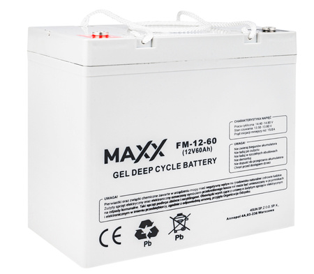 Akumulator żelowy DEEP CYCLE MAXX 60Ah 12V