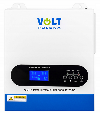 Inwerter solarny SINUS PRO ULTRA PLUS 3000 12/230V (1500/3000W) + 100A MPPT (30-500V) VOLT POLSKA