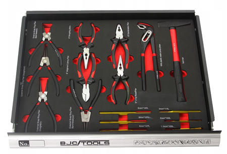 Profesjonalna szafka narzędziowa wózek warsztatowy 7 szuflad 298 el BJC + bity i podnośnik GRATIS