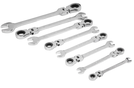 Klucze z grzechotką płasko-oczkowe łamane 8-22 8el FALON-TECH