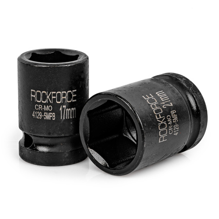 Nasadki udarowe klucze nasadowe krótkie 1/2" 10-32 mm zestaw walizka 15el ROCKFORCE