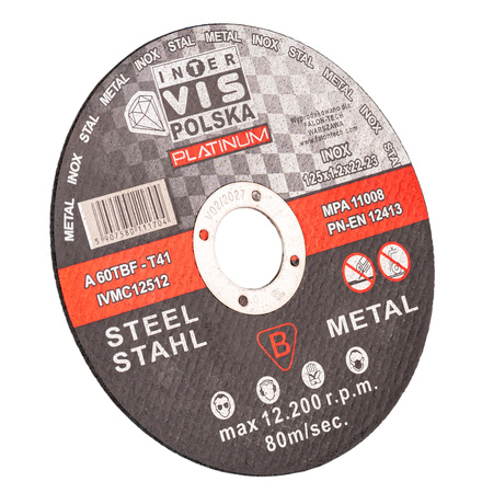 Tarcze tarcza do cięcia metalu stali inox 125 x 1,2 mm zestaw 50 sztuk FALON-TECH