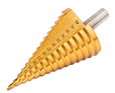 Wiertło stożkowe stopniowe tytanowe HSS 4-45 mm SILVER