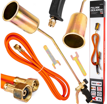 Palnik gazowy dekarski do opalania papy dachu 85cm przewód 5m AW TOOLS