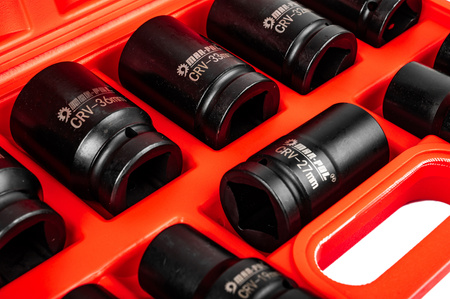 Nasadki udarowe CRV 1" 17-41 mm 10 sztuk MAR-POL