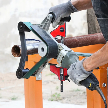 Przystawka taśmowa do szlifierki szlifowania polerowania rur pilnik spawów FALON-TECH