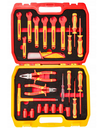 Zestaw narzędzi izolowanych izolowane 1000V 25 elem. FALON-TECH